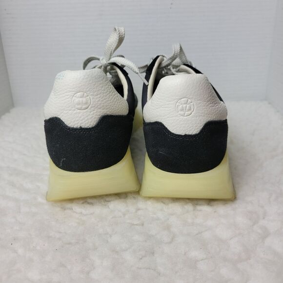 Massimo Dutti Men'Sneaker Size 11 Black Suede Leather Lace Up Shoes - Picture 4 of 11